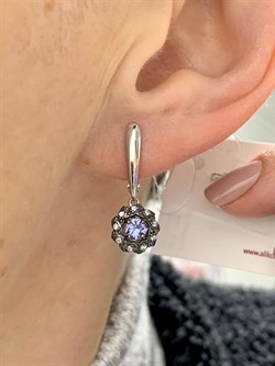 *Серьги Танзанит арт. 02-2557/00ТЗ-17-993 вес 3,46 г - фото 277361