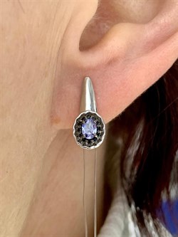 *Серьги Микс Танзанит Шпинель арт. 02-2429/00ТЗ-07-344 вес 3,22 г - фото 277555 *Серьги Микс Танзанит Шпинель арт. 02-2429/00ТЗ-07-344 вес 3,22 г - фото 277555