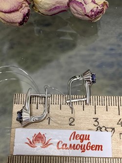 *Серьги Микс Танзанит Шпинель арт. 02-2429/00ТЗ-07-344 вес 3,22 г - фото 277556 *Серьги Микс Танзанит Шпинель арт. 02-2429/00ТЗ-07-344 вес 3,22 г - фото 277556