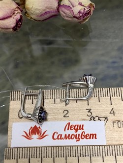 *Серьги Микс Танзанит Шпинель арт. 02-2429/00ТЗ-07-344 вес 3,22 г - фото 277558 *Серьги Микс Танзанит Шпинель арт. 02-2429/00ТЗ-07-344 вес 3,22 г - фото 277558