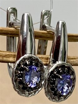 *Серьги Микс Танзанит Шпинель арт. 02-2429/00ТЗ-07-344 вес 3,22 г - фото 277559 *Серьги Микс Танзанит Шпинель арт. 02-2429/00ТЗ-07-344 вес 3,22 г - фото 277559