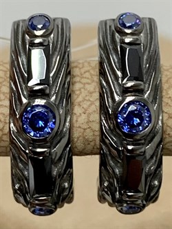 *Серьги иск Танзанит арт. 02-2468/0КЦ1-17-577 вес 4,72 г - фото 277585 *Серьги иск Танзанит арт. 02-2468/0КЦ1-17-577 вес 4,72 г - фото 277585