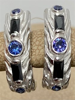 *Серьги иск Танзанит арт. 02-2468/0КЦ1-17-852 вес 4,68 г - фото 277593 *Серьги иск Танзанит арт. 02-2468/0КЦ1-17-852 вес 4,68 г - фото 277593