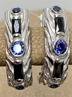 *Серьги иск Танзанит арт. 02-2468/0КЦ1-17-852 вес 4,68 г - фото 277594 *Серьги иск Танзанит арт. 02-2468/0КЦ1-17-852 вес 4,68 г - фото 277594