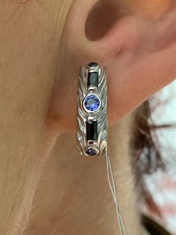 *Серьги иск Танзанит арт. 02-2468/0КЦ1-17-852 вес 4,68 г - фото 277596 *Серьги иск Танзанит арт. 02-2468/0КЦ1-17-852 вес 4,68 г - фото 277596