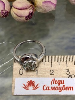 *Кольцо р.18,5 Празиолит арт. 01-2378/000П-00-099 Вес 3,14 г - фото 277614