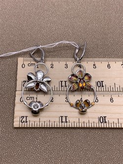 *Серьги Орхидеи Цитрин Эмаль арт. 02-4792-00-206-0200-68-761 вес 7,39 г - фото 277705 *Серьги Орхидеи Цитрин Эмаль арт. 02-4792-00-206-0200-68-761 вес 7,39 г - фото 277705