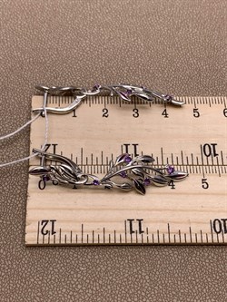 *Серьги Ветви Аметист арт. 02-4738-00-203-0200-68-465 вес 5,12 г - фото 277721 *Серьги Ветви Аметист арт. 02-4738-00-203-0200-68-465 вес 5,12 г - фото 277721