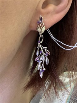 *Серьги Ветви Аметист арт. 02-4738-00-203-0200-68-465 вес 5,12 г - фото 277725 *Серьги Ветви Аметист арт. 02-4738-00-203-0200-68-465 вес 5,12 г - фото 277725
