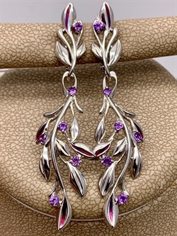 *Серьги Ветви Аметист арт. 02-4738-00-203-0200-68-465 вес 5,12 г - фото 277726 *Серьги Ветви Аметист арт. 02-4738-00-203-0200-68-465 вес 5,12 г - фото 277726