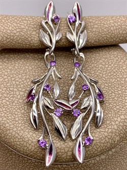 *Серьги Ветви Аметист арт. 02-4738-00-203-0200-68-465 вес 5,12 г - фото 277728 *Серьги Ветви Аметист арт. 02-4738-00-203-0200-68-465 вес 5,12 г - фото 277728