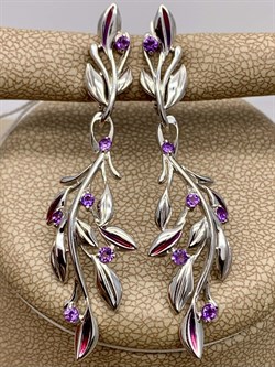 *Серьги Ветви Аметист арт. 02-4738-00-203-0200-68-465 вес 5,12 г - фото 277729 *Серьги Ветви Аметист арт. 02-4738-00-203-0200-68-465 вес 5,12 г - фото 277729