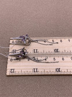 *Серьги Звезды Каффы Аметист арт. 02-4724-00-203-0200-69-249 вес 5,18 г - фото 277765 *Серьги Звезды Каффы Аметист арт. 02-4724-00-203-0200-69-249 вес 5,18 г - фото 277765