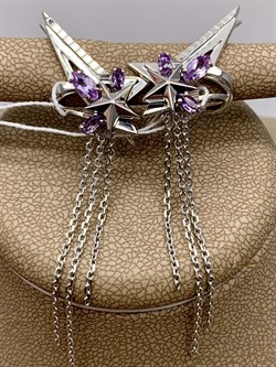 *Серьги Звезды Каффы Аметист арт. 02-4724-00-203-0200-69-249 вес 5,18 г - фото 277770 *Серьги Звезды Каффы Аметист арт. 02-4724-00-203-0200-69-249 вес 5,18 г - фото 277770