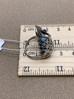 *Кольцо Крылья Ангела р.18,5 Эмаль Голубая арт. 01-5472-00-000-0200-68-116 вес 6,48 г - фото 277808 *Кольцо Крылья Ангела р.18,5 Эмаль Голубая арт. 01-5472-00-000-0200-68-116 вес 6,48 г - фото 277808