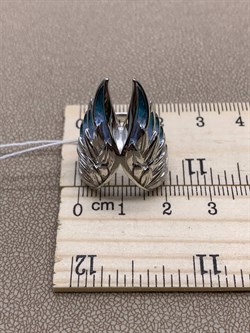 *Кольцо Крылья Ангела р.18,5 Эмаль Голубая арт. 01-5472-00-000-0200-68-116 вес 6,48 г - фото 277809 *Кольцо Крылья Ангела р.18,5 Эмаль Голубая арт. 01-5472-00-000-0200-68-116 вес 6,48 г - фото 277809