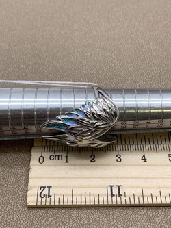 *Кольцо Крылья Ангела р.18,5 Эмаль Голубая арт. 01-5472-00-000-0200-68-116 вес 6,48 г - фото 277815 *Кольцо Крылья Ангела р.18,5 Эмаль Голубая арт. 01-5472-00-000-0200-68-116 вес 6,48 г - фото 277815