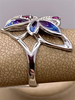 *Кольцо р. 18,5 Бабочка Гранат Родолит Эмаль арт. 01-5484-00-204-0200-69-714 вес 4,81 г - фото 277945 *Кольцо р. 18,5 Бабочка Гранат Родолит Эмаль арт. 01-5484-00-204-0200-69-714 вес 4,81 г - фото 277945