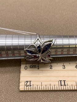 *Кольцо р. 18,5 Бабочка Гранат Родолит Эмаль арт. 01-5484-00-204-0200-69-714 вес 4,81 г - фото 277950 *Кольцо р. 18,5 Бабочка Гранат Родолит Эмаль арт. 01-5484-00-204-0200-69-714 вес 4,81 г - фото 277950