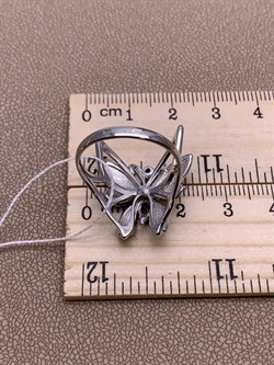 *Кольцо р.19 Бабочка Гранат Родолит Эмаль арт. 01-5484-00-204-0200-69-615 вес 4,88 г - фото 277954