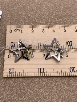 *Серьги Звёзды Хризолит арт. 02-4723-00-205-0200-69-951 вес 4,31 г - фото 277995 *Серьги Звёзды Хризолит арт. 02-4723-00-205-0200-69-951 вес 4,31 г - фото 277995