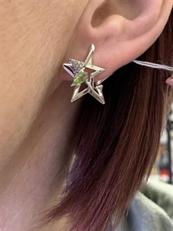 *Серьги Звёзды Хризолит арт. 02-4723-00-205-0200-69-951 вес 4,31 г - фото 277997 *Серьги Звёзды Хризолит арт. 02-4723-00-205-0200-69-951 вес 4,31 г - фото 277997