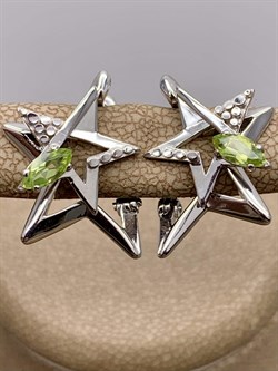 *Серьги Звёзды Хризолит арт. 02-4723-00-205-0200-69-951 вес 4,31 г - фото 278000 *Серьги Звёзды Хризолит арт. 02-4723-00-205-0200-69-951 вес 4,31 г - фото 278000