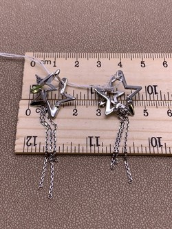 *Серьги Звёзды Хризолит арт. 02-4722-00-205-0200-69-225 вес 5,35 г - фото 278004 *Серьги Звёзды Хризолит арт. 02-4722-00-205-0200-69-225 вес 5,35 г - фото 278004