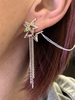 *Серьги Звёзды Хризолит арт. 02-4722-00-205-0200-69-225 вес 5,35 г - фото 278007 *Серьги Звёзды Хризолит арт. 02-4722-00-205-0200-69-225 вес 5,35 г - фото 278007