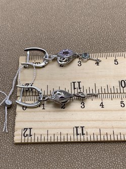 *Серьги Часы Аметист Топаз Эмаль арт. 02-4741-00-225-0200-69-510 вес 4,52 г - фото 278087 *Серьги Часы Аметист Топаз Эмаль арт. 02-4741-00-225-0200-69-510 вес 4,52 г - фото 278087