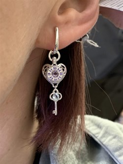 *Серьги Часы Аметист Топаз Эмаль арт. 02-4741-00-225-0200-69-510 вес 4,52 г - фото 278090 *Серьги Часы Аметист Топаз Эмаль арт. 02-4741-00-225-0200-69-510 вес 4,52 г - фото 278090