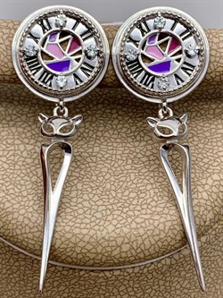 *Серьги Часы Топаз Эмаль арт. 02-4720-00-201-0200-68-206 вес 6,13 г - фото 278110 *Серьги Часы Топаз Эмаль арт. 02-4720-00-201-0200-68-206 вес 6,13 г - фото 278110