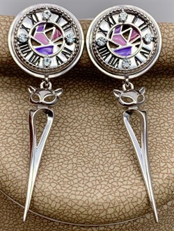 *Серьги Часы Топаз Эмаль арт. 02-4720-00-201-0200-68-206 вес 6,13 г - фото 278112 *Серьги Часы Топаз Эмаль арт. 02-4720-00-201-0200-68-206 вес 6,13 г - фото 278112