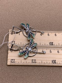 *Серьги Стрекозы Голубой Топаз Эмаль арт. 02-4781-00-201-0200-68-624 вес 7,95 г - фото 278163 *Серьги Стрекозы Голубой Топаз Эмаль арт. 02-4781-00-201-0200-68-624 вес 7,95 г - фото 278163