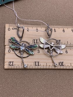 *Серьги Стрекозы Голубой Топаз Эмаль арт. 02-4781-00-201-0200-68-624 вес 7,95 г - фото 278164 *Серьги Стрекозы Голубой Топаз Эмаль арт. 02-4781-00-201-0200-68-624 вес 7,95 г - фото 278164