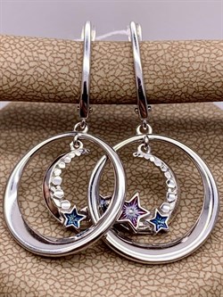 *Серьги Полумесяцы Эмаль арт. 02-4742-00-000-0200-69-030 вес 4,73 г - фото 278218 *Серьги Полумесяцы Эмаль арт. 02-4742-00-000-0200-69-030 вес 4,73 г - фото 278218