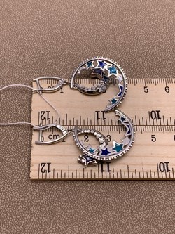 *Серьги Полумесяцы Эмаль арт. 02-4744-00-000-0200-69-466 вес 6,46 г - фото 278230