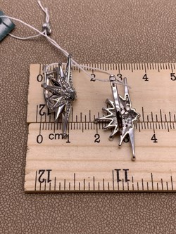 *Серьги Снежинки Голубой Топаз арт. 02-4752-00-201-0200-68-544 вес 4,98 г - фото 278270