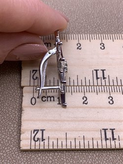 *Серьги Снежинки Голубой Топаз арт. 02-4752-00-201-0200-68-544 вес 4,98 г - фото 278271