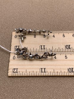 *Серьги Пусеты Звёзды Голубой Топаз арт. 02-4735-00-201-0200-68-502 вес 5,76 г - фото 278318