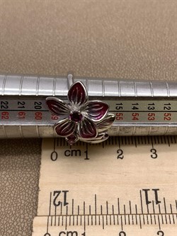 *Кольцо р.18,5 Плюмерия Гранат Родолит Эмаль арт. 01-5491-00-204-0200-69-262 вес 4,38 г - фото 278361 *Кольцо р.18,5 Плюмерия Гранат Родолит Эмаль арт. 01-5491-00-204-0200-69-262 вес 4,38 г - фото 278361