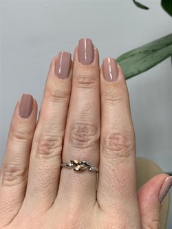 *Кольцо р.17,5 Белый Бр. арт. 01-1489/000Б-00-982 Вес 1,47 г - фото 278411