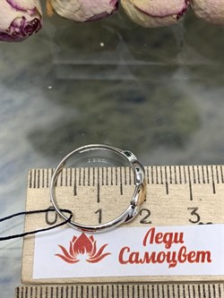 *Кольцо р.17,5 Белый Бр. арт. 01-1489/000Б-00-982 Вес 1,47 г - фото 278416