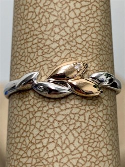 *Кольцо р.17,5 Белый Бр. арт. 01-1489/000Б-00-982 Вес 1,47 г - фото 278418