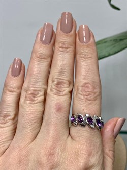 *Кольцо р.18 Аметист арт. 01-0511/00АМ-00-917 Вес 3,07 г - фото 278490