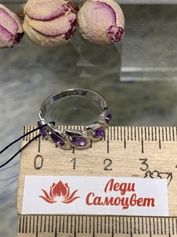 *Кольцо р.18 Аметист арт. 01-0511/00АМ-00-917 Вес 3,07 г - фото 278494