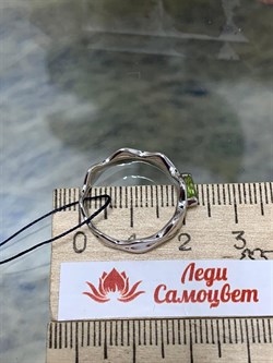 *Кольцо р.17,5 Хризолит арт. 01-0503/00ХР-00-885 Вес 2,88 г - фото 278508