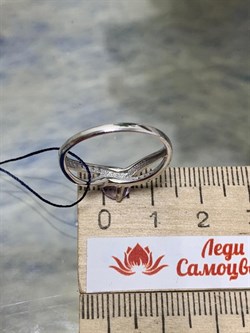 *Кольцо р.18 Лавандовый Аметист арт. 01-0009/00АМ-00-001 Вес 2,20 г - фото 278543