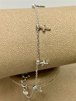 *Браслет р.17-19 Белый Бр. арт. 05-2868/000Б-00-058 вес 2,71 г - фото 278645 *Браслет р.17-19 Белый Бр. арт. 05-2868/000Б-00-058 вес 2,71 г - фото 278645