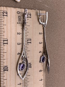 *Серьги Танзанит цв Белое арт. 2-107-766-55-115 вес 5,91 г - фото 278721 *Серьги Танзанит цв Белое арт. 2-107-766-55-115 вес 5,91 г - фото 278721